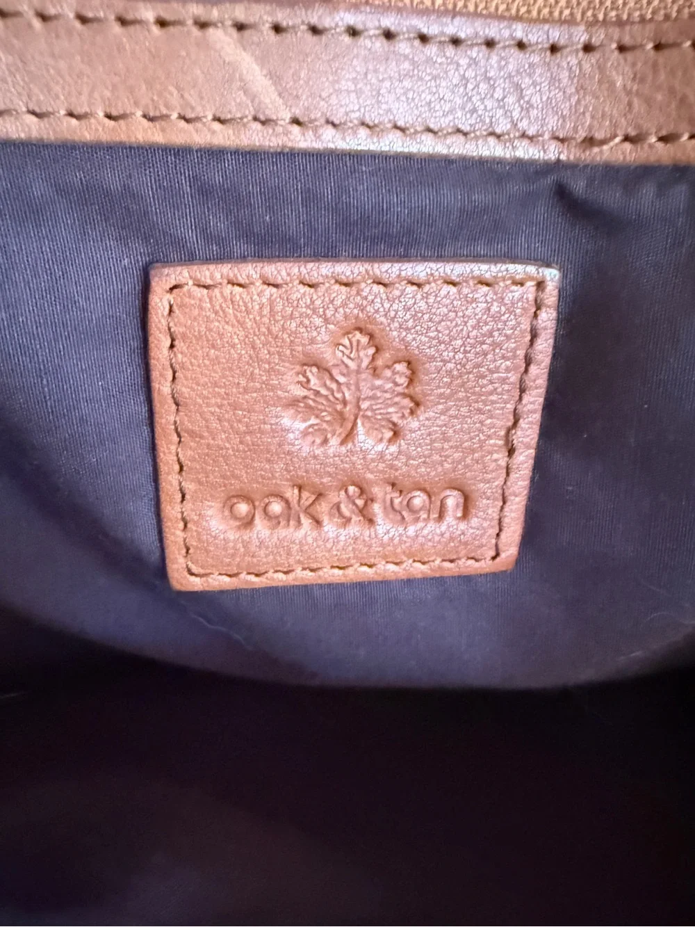 NWT Oak & Tan Genuine Leather Backpack Cognac Brown